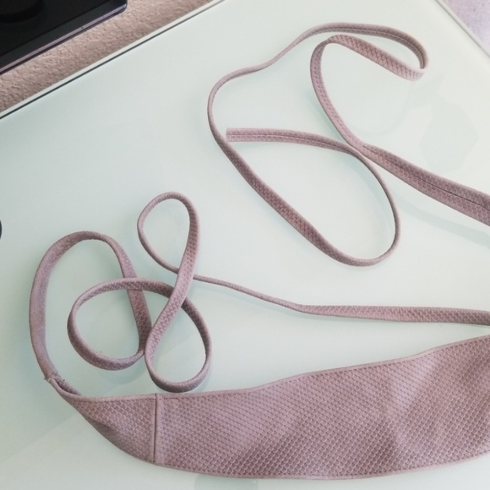Anthropologie Brinna gray suede leather wrap belt